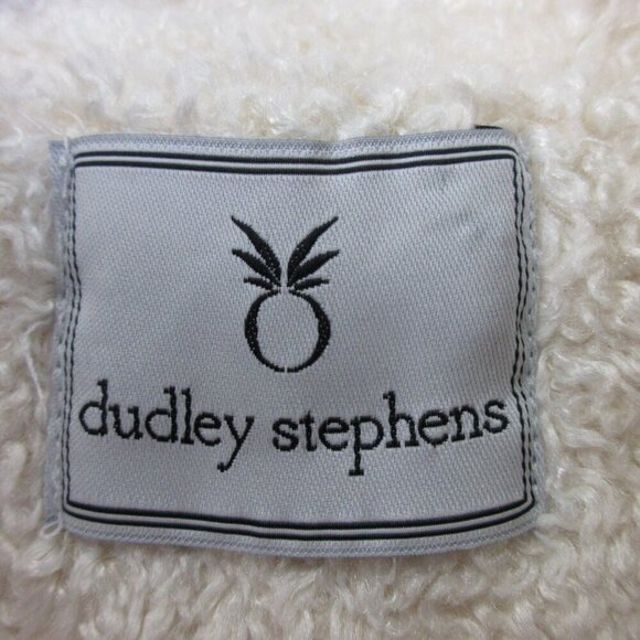 Dudley Stephens Women's Fleece Coat Jacket M Ivory Pockets Fuzzy Cozy Luxury 844 - Picture 3 of 12
